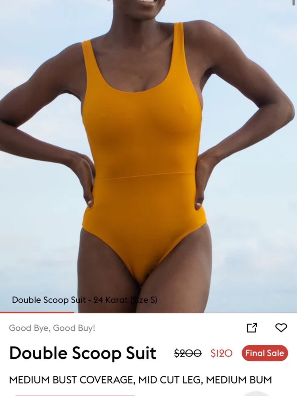 Left On Friday Double Scoop One-Piece Swimsuit in 24 Karat Yellow